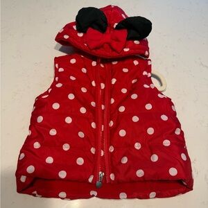 Minnie Mouse Red Polka Dot Kids Vest with Bow